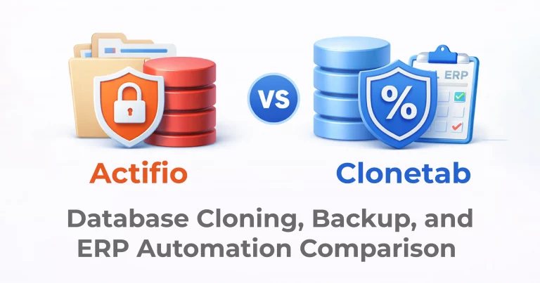 Actifio vs clonetab DBA comparison of test data management for Devops