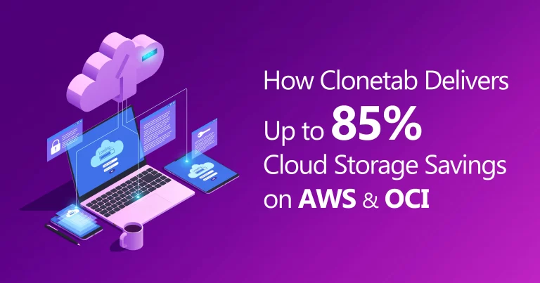 database cloning cloud storage savings on AWS and OCI