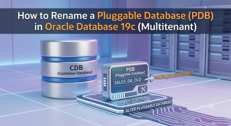 How to rename pluggable database in Oracle database 19c