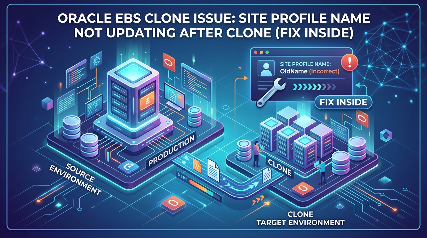 Fix Now: Site Profile Name Not Updating After Oracle EBS Cloning